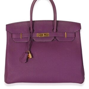 Purple Leather Handbag